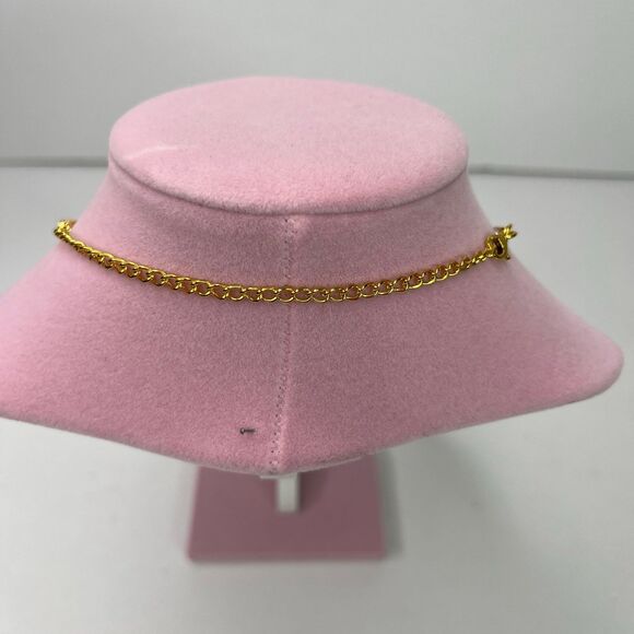 Necklace Rhinestones Gold Elegant Jewelry New #565 - Picture 9 of 9